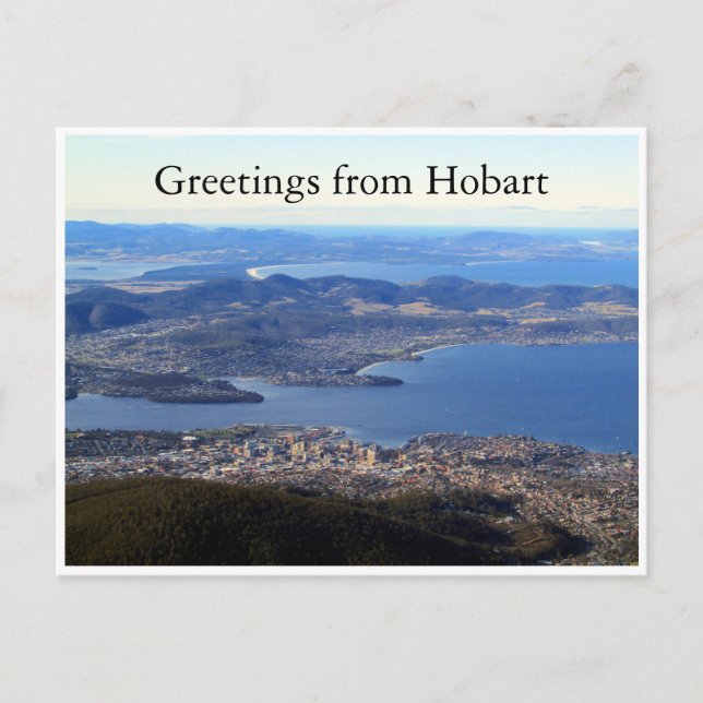 hobart tasmani-scenen vykort (Framsida)