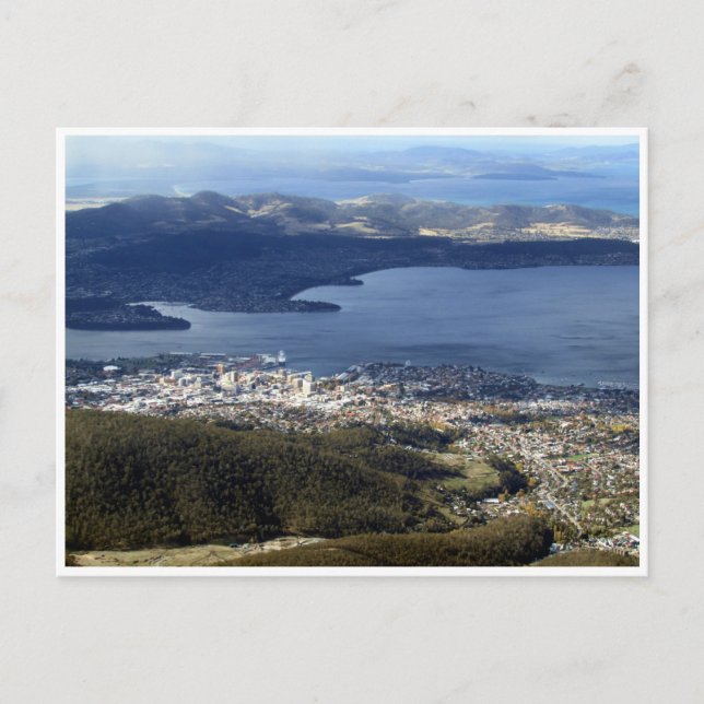 hobart tasmanisk vy vykort (Framsida)