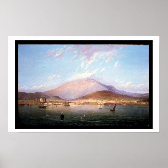 Hobart Town with Mount Wellington, Tasmania Poster (Framsidan)