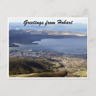 hobart view hälsning vykort