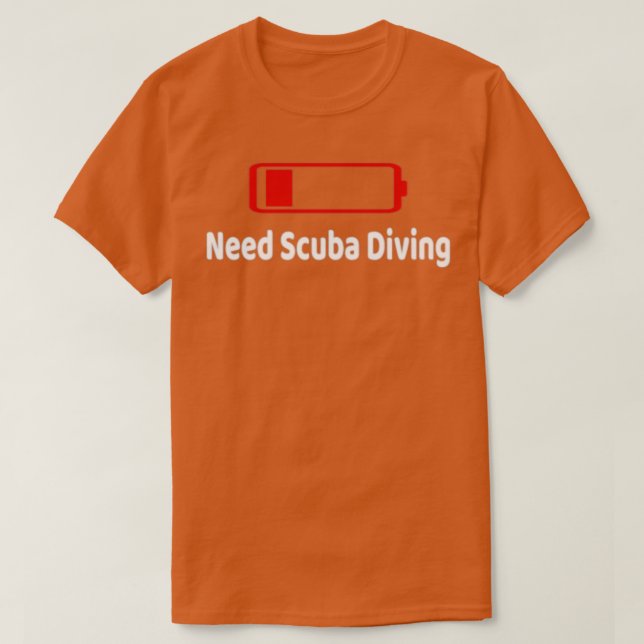 Hobbieser för Dyka med låg batterinivå T Shirt (Design framsida)