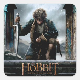 Hobbit - BILBO BAGGINS™-filmen Poster Fyrkantigt Klistermärke