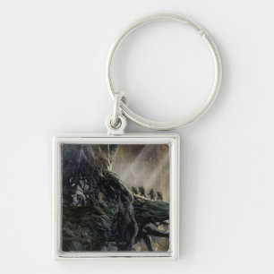HOBBIT: DESOLATION AV SMAUG™ Concept Art Fyrkantig Silverfärgad Nyckelring