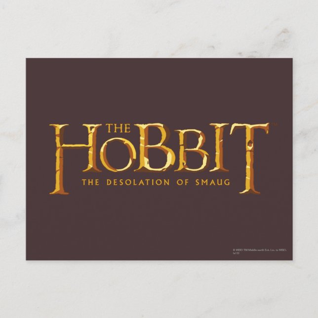 Hobbit Logotyp - Guld Vykort (Framsida)