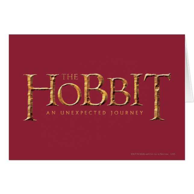 Hobbit-Logotypen texturerad Hälsningskort (Framsidan Horizontal)