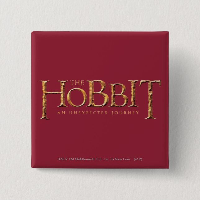 Hobbit-Logotypen texturerad Knapp (Framsida)