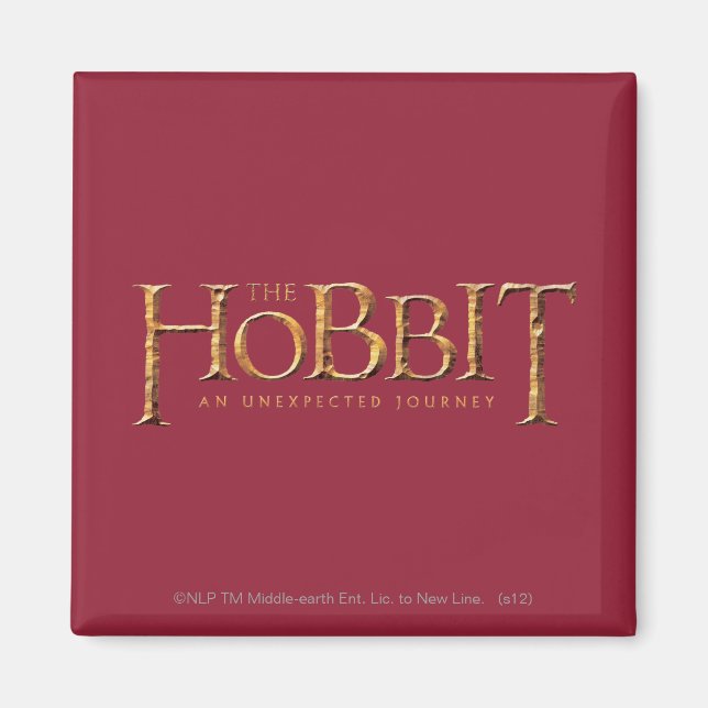 Hobbit-Logotypen texturerad Magnet (Framsidan)