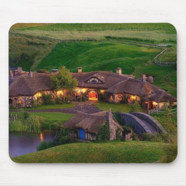 Hobbiton nyazeeländska Mousepad Musmatta (Framsidan)