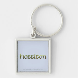HOBBITON™ Texturerad Fyrkantig Silverfärgad Nyckelring