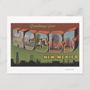 Hobbs, New Mexico - Stora bokstavscener Vykort