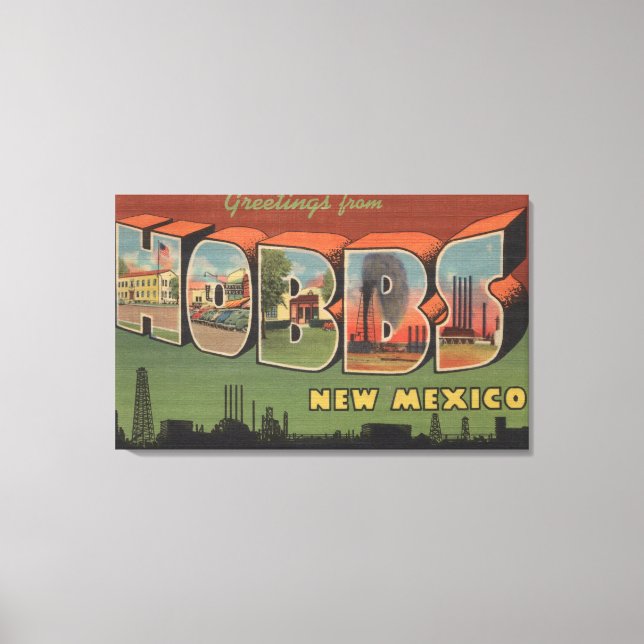 Hobbs, New mexico - Stora Brev-scenen Canvastryck (Framsida)