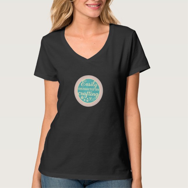Hobby Crafter Funny Say Needlework Craiting T Shirt (Framsida)