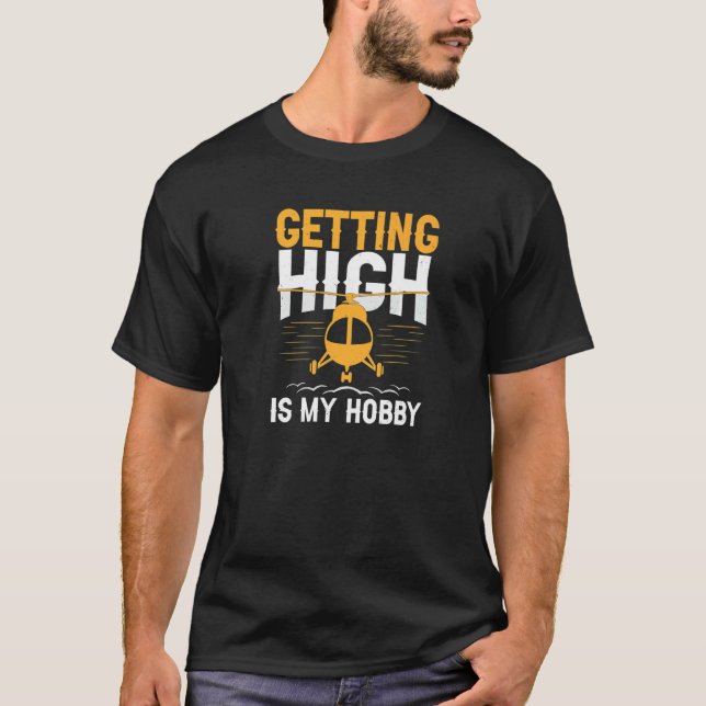 Hobby-flygande helikopterpilot t shirt (Framsida)