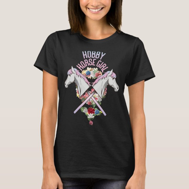 Hobby Horsing Girl Horse Tournament T Shirt (Framsida)