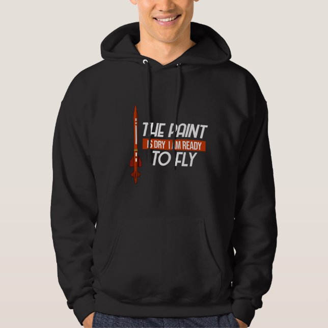 Hobby Modell Raketdesign för en rymdraket Sci Hoodie (Framsida)
