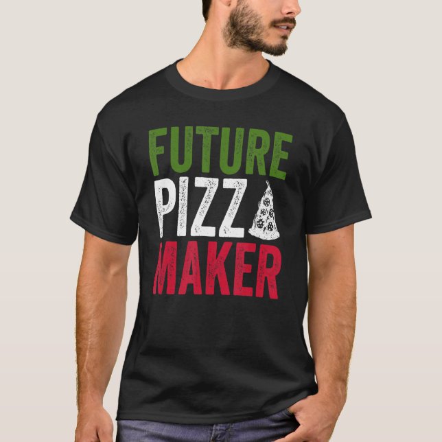 Hobby Pizza Maker och framtida Pizza-expert T Shirt (Framsida)