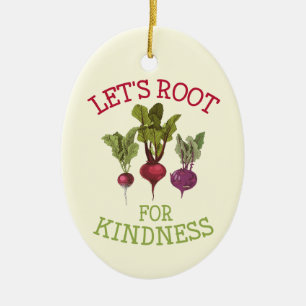 Hobby Root Vegetables Illustration Pun Julgransprydnad Keramik