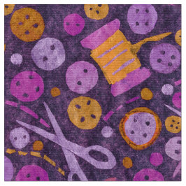 Hobby Sewing Supplies Collage Mönster Lila Tyg