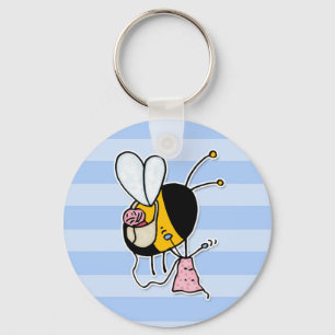 hobby - snarlikt bi som sticker ingen txt nyckelring