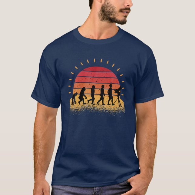 Hobby Telescope Stars Observation Astronomy Space T Shirt (Framsida)