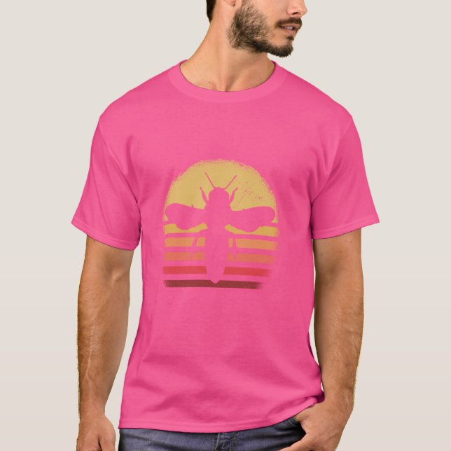 Hobbybiodlare Retro Sunset Design T Shirt (Framsida)