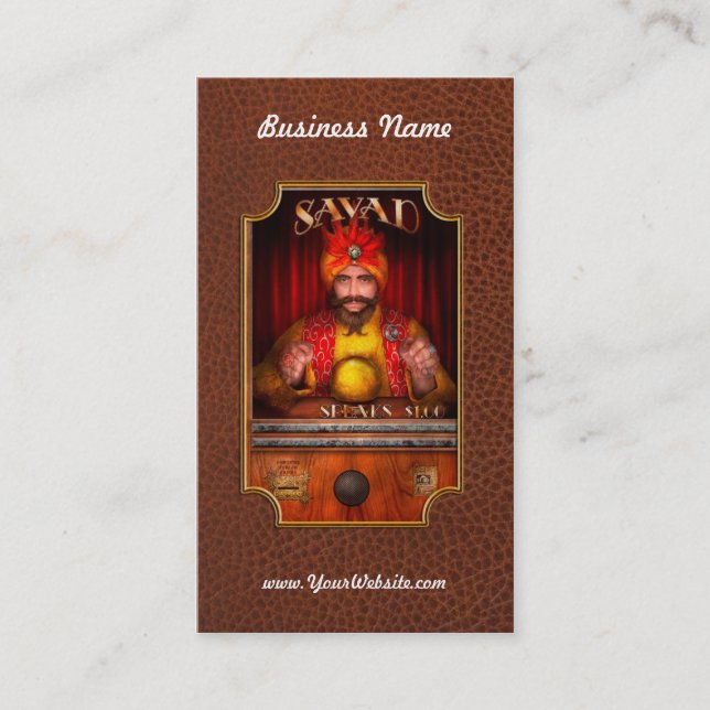 Hobbyen - ha din förmögenhet berättad visitkort (Framsida)