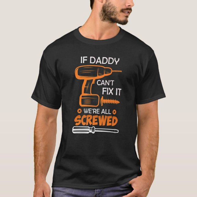 Hobbyisternas Pappa Handyman Pappa fixerar Far T Shirt (Framsida)