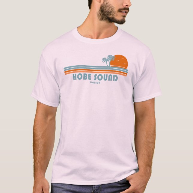 Hobe Ljud Florida Sol Handflatan Träd T Shirt (Framsida)