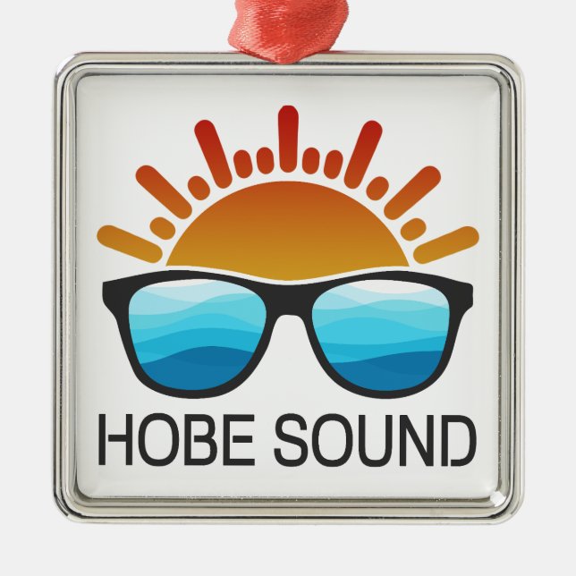 Hobe Ljud Florida Sunglasses Julgransprydnad Metall (Framsidan)