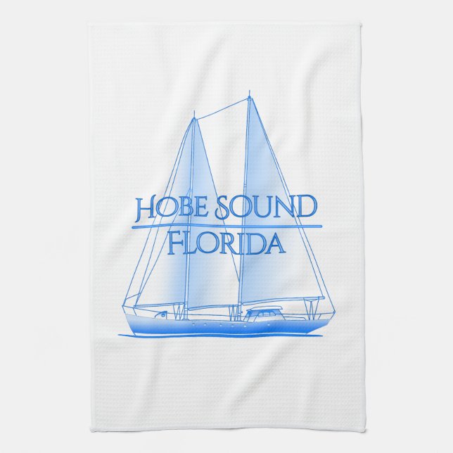 Hobe Sound Coastal Nautical Sailing Sailor Kökshandduk (Vertikal)