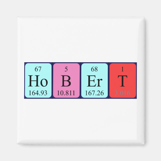Hobert Periodisk bord namn magnet (Framsidan)