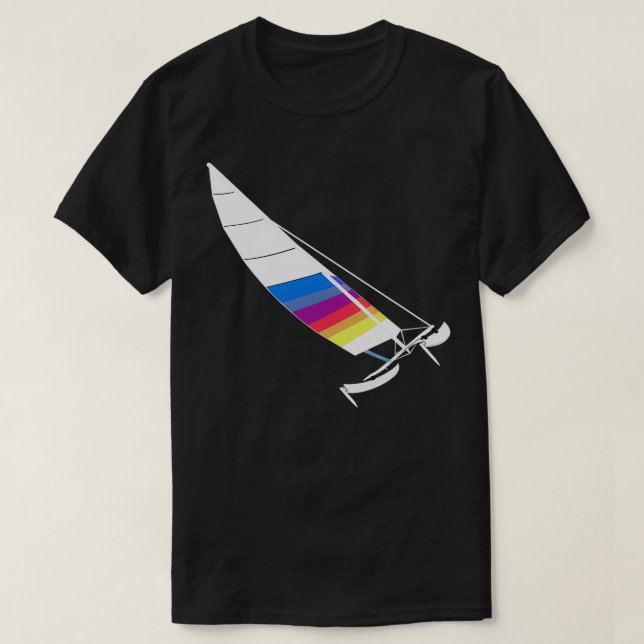 Hobie 16Beach CatFlies HullWhite01 T Shirt (Design framsida)