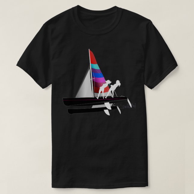 Hobie 18 Catamaran F18 T Shirt (Design framsida)