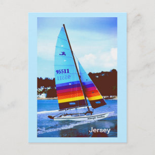 Hobie-båt på Jersey Vykort