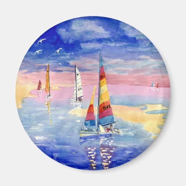 Hobie Cat Sailboat Magnet (Framsidan)