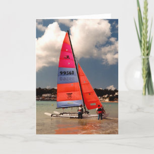 Hobie katamaran redo att segla helgkort