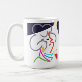 Hobnob Abstrakt Modern Art Illustration Mugg
