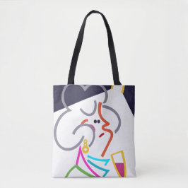 Hobnob Modern Abstrakt Art Tote Bag Tygkasse