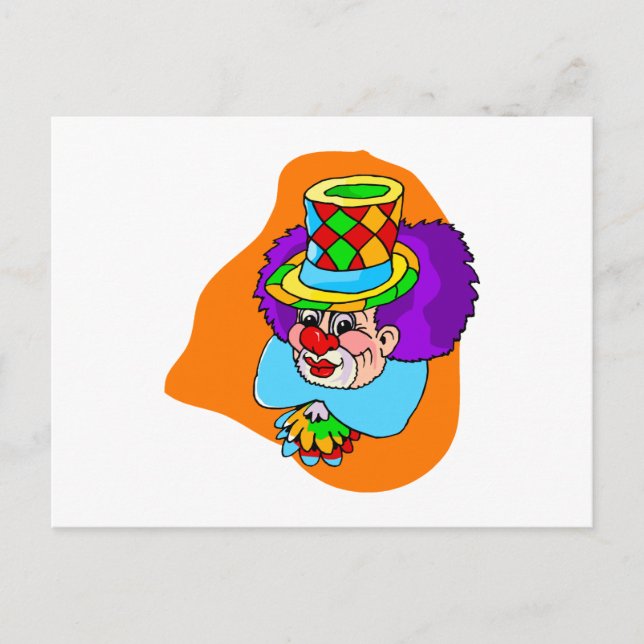 Hobo Clown Head Vykort (Framsida)
