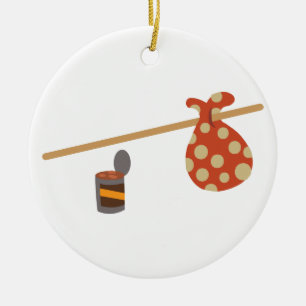 Hobo Sack Julgransprydnad Keramik