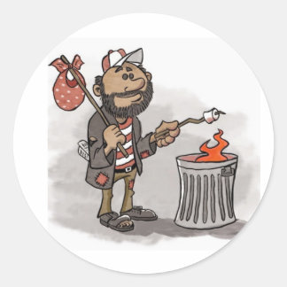 hobocentralklistermärke runt klistermärke