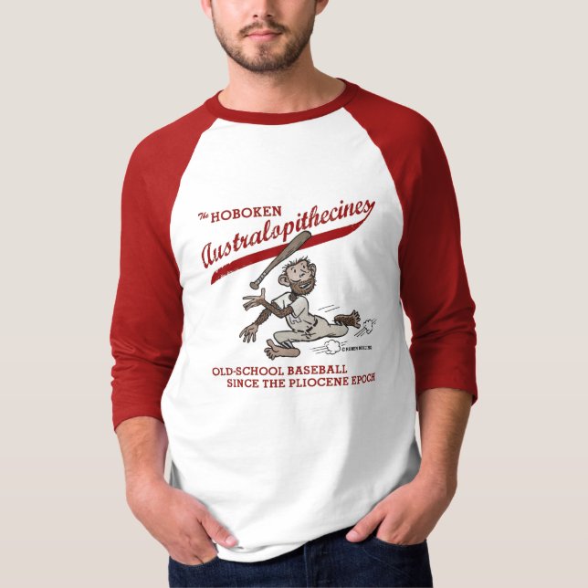 Hoboken Australopithecines - baseballskjorta Tröja (Framsida)