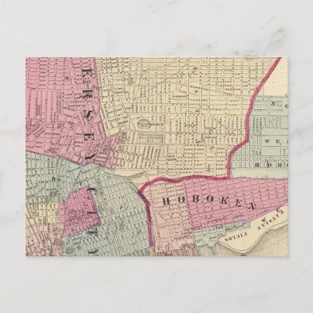 Hoboken Jersey City Vykort (Framsida)