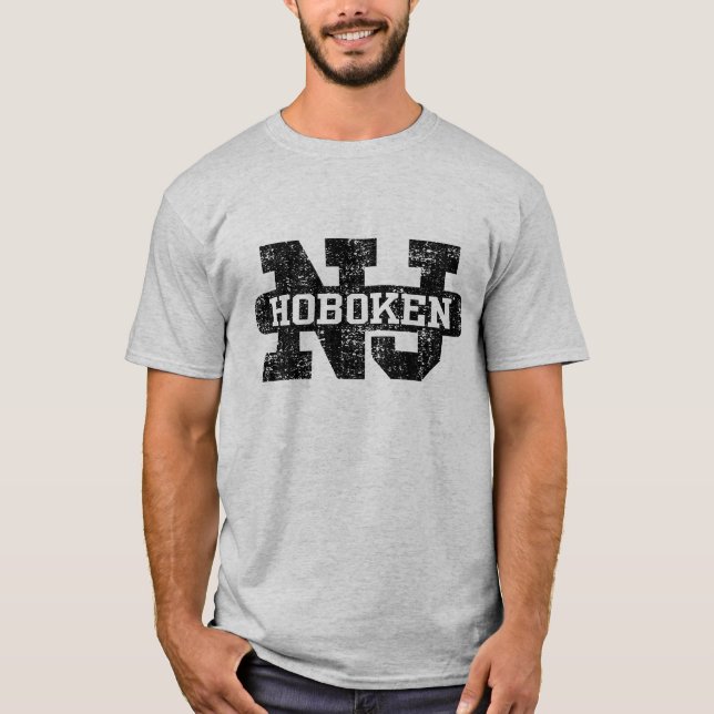 Hoboken NJ T Shirt (Framsida)