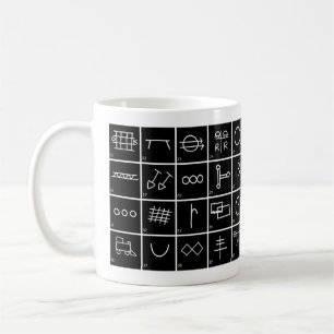 Hobotecken och symboler med betydelseserier #2 kaffemugg