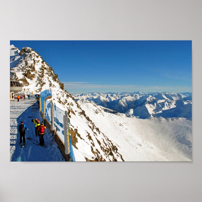 Hochgurgl Obergurgl Tirol Österrikes Alpernor Öste Poster (Framsidan)