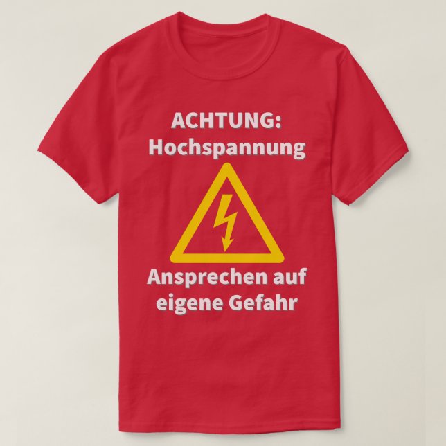 Hochskiftung Elektriker under Strom Roligt Sprche T Shirt (Design framsida)