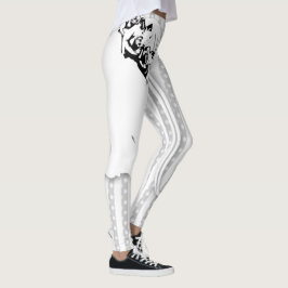 Hochzeit Braut Rosen Streifen & Punkte Leggings