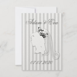 Hochzeit Braut Schleier Streifen personalisieren Spara Datumet