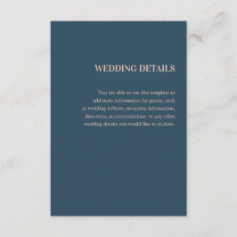 Hochzeit Detail Tilläggskort